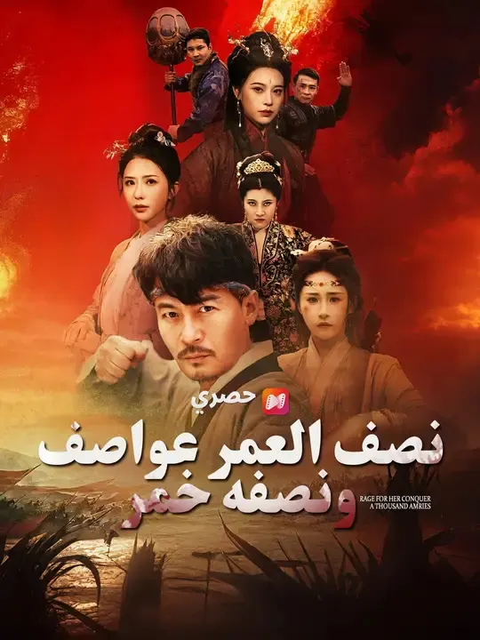 ملصق مسلسل نصف العمر عواصف، ونصفه خمر من الصين