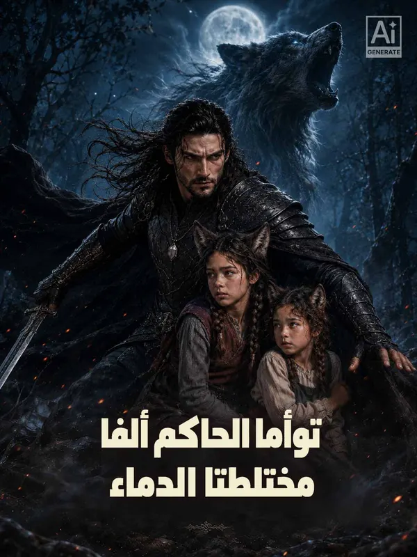 ملصق مسلسل توأما الحاكم ألفا مختلطتا الدماء